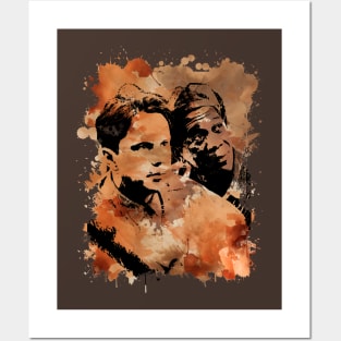 The Shawshank redemption - Brown Watercolor Splash Posters and Art